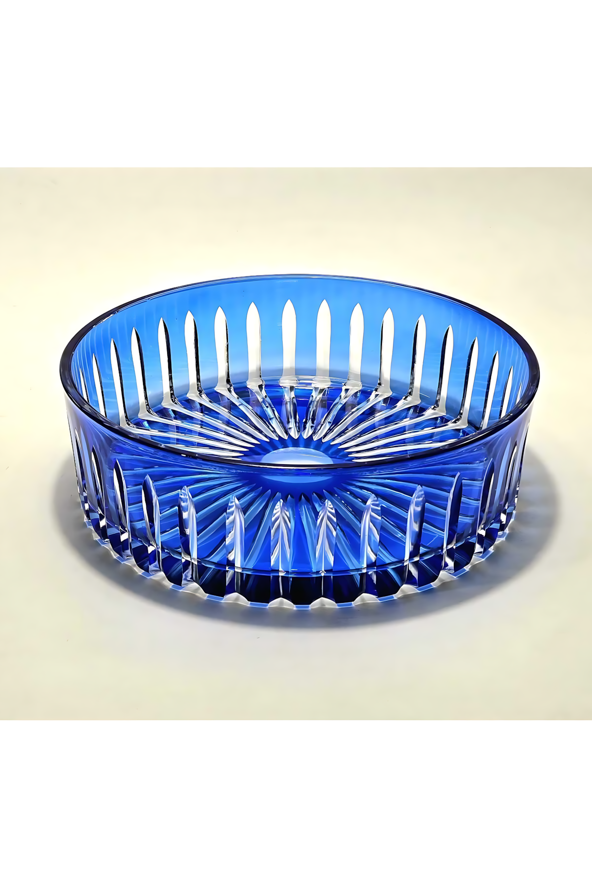 El Yapımı Kristal Dekoratif 25cm Kristal Kesme Sofra Kasesi Meyvelik 25cm