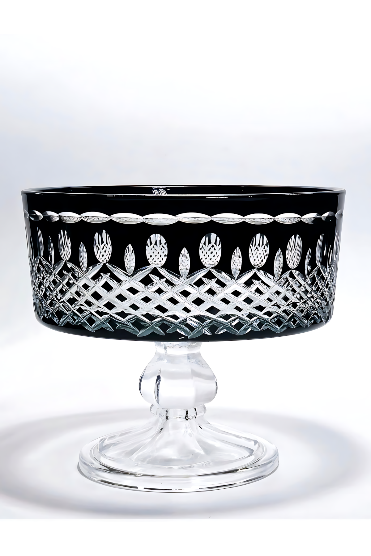 El Yapımı Kristal Dekoratif 19cm Ayaklı Meyvelik Sunumluk City