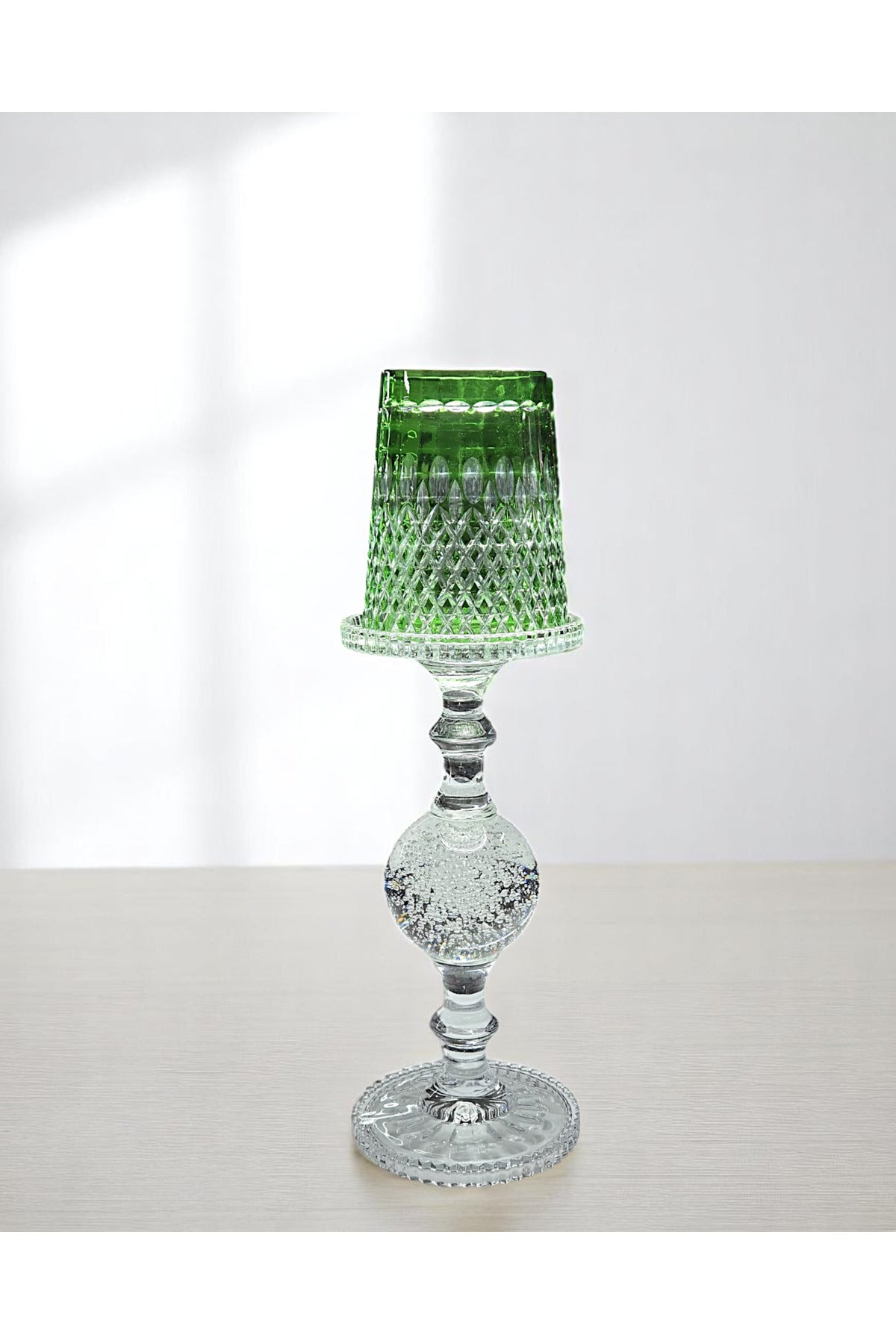El Yapımı Kristal Dekoratif Vintage Mumluk 1 Adet