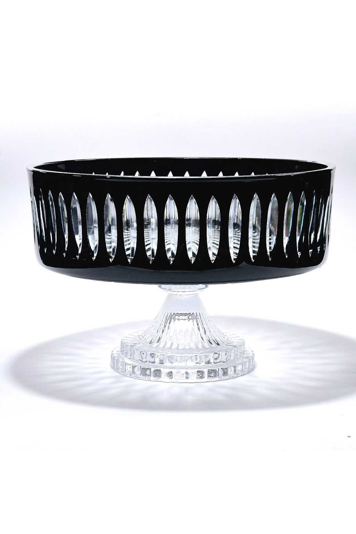 El Yapımı Kristal Dekoratif Sofra Kase Sunumluk Meyvelik 25cm