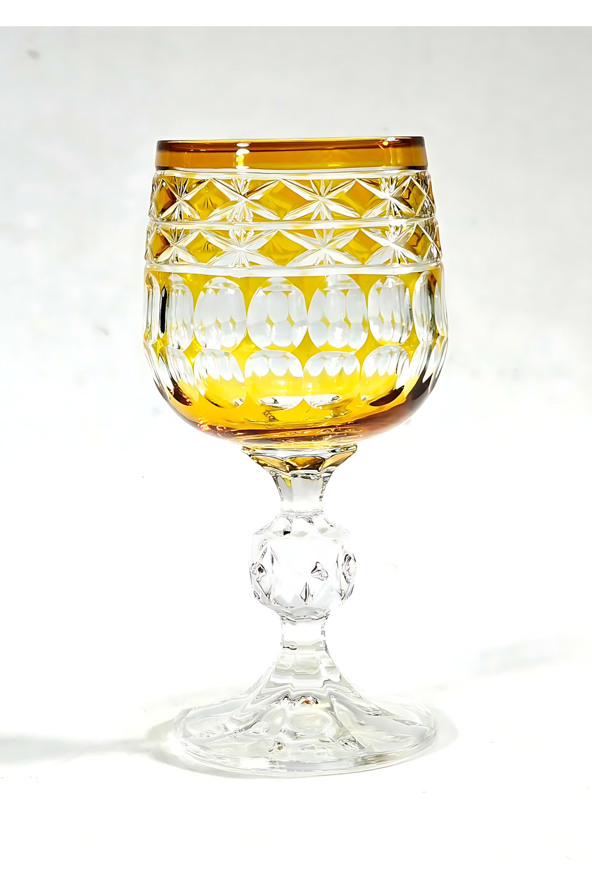 El Yapımı Kristal Dekoratif Bohemia Crystal Haven Desen Özel Tasarım Avangart Bardak Seti 6'lı