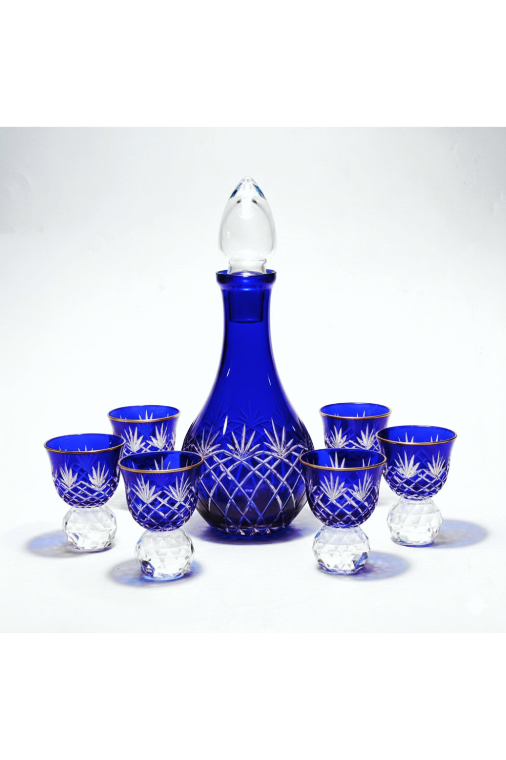 El Yapımı Kristal Dekoratif Zemzem Mıra Takımı Kristal Taşlı Püskül Desen 6lı