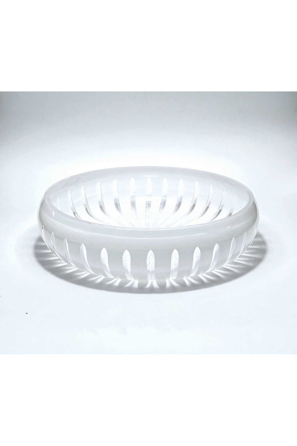 El Yapımı Kristal Dekoratif Vertical Desen 28 Cm Sunumluk Sofra Sunum Kasesi