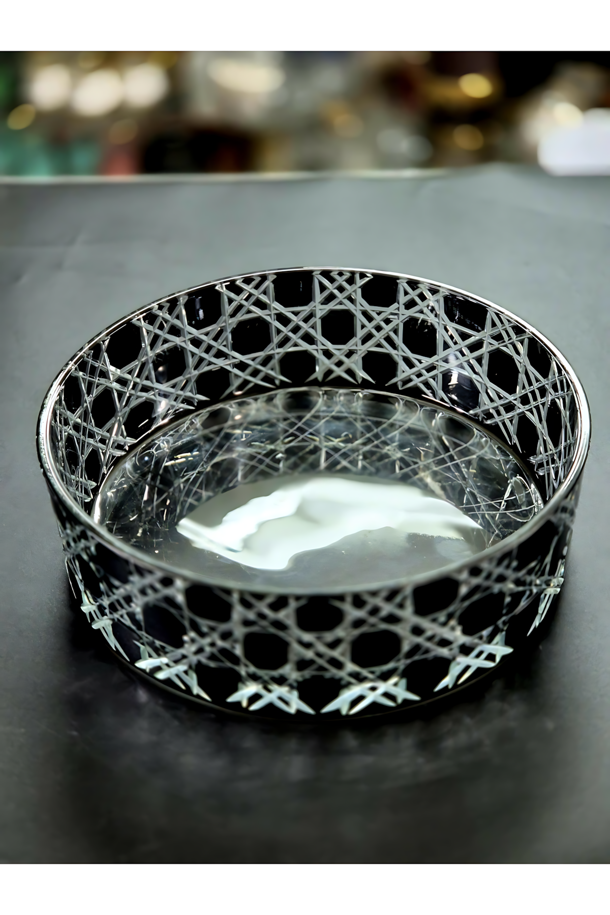 El Yapımı Kristal Dekoratif 25cm Meyvelik Petek