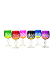 El Yapımı Kristal Dekoratif Bohemia Kristal Neon Damla Kahve Yanı Su Bardağı