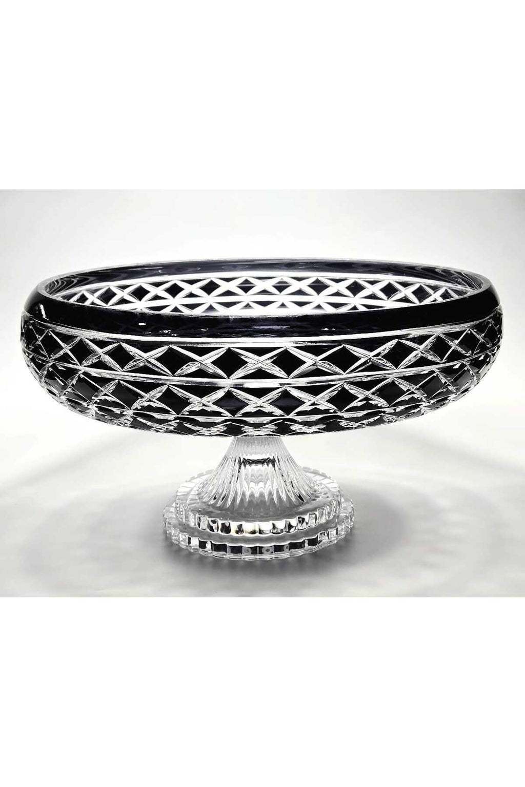 El Yapımı Kristal Dekoratif Bodrum Oval Desen 28 Cm Sunumluk Sofra Sunum Kasesi