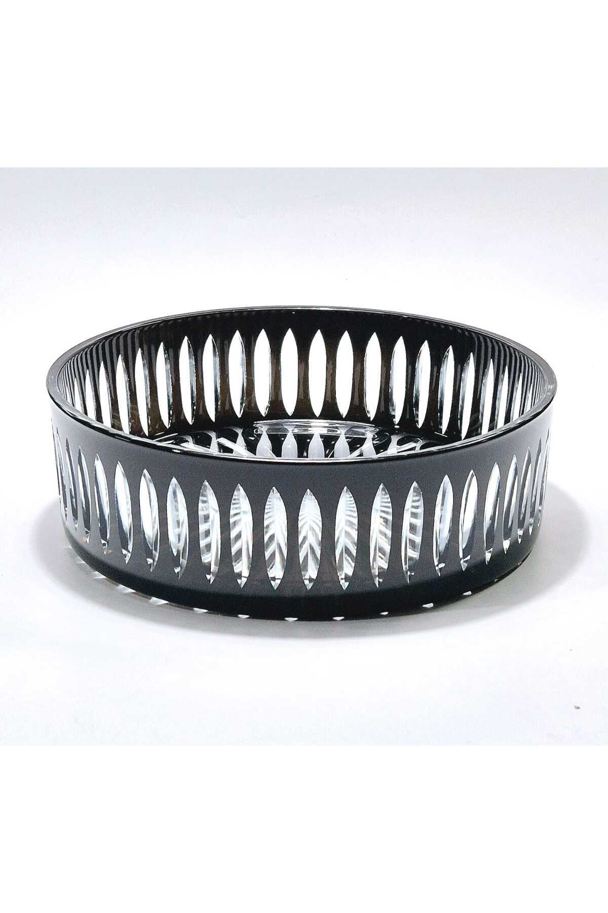 El Yapımı Kristal Dekoratif Sofra Kase Sunumluk Meyvelik 25cm