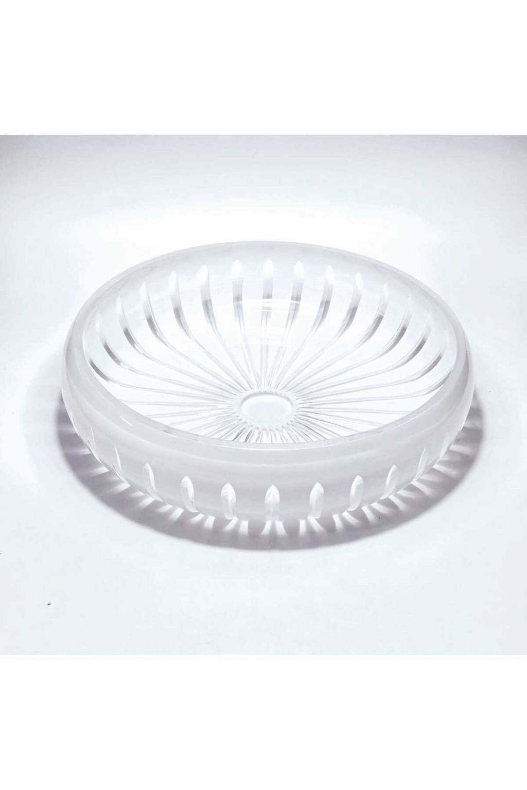 El Yapımı Kristal Dekoratif Vertical Desen 28 Cm Sunumluk Sofra Sunum Kasesi