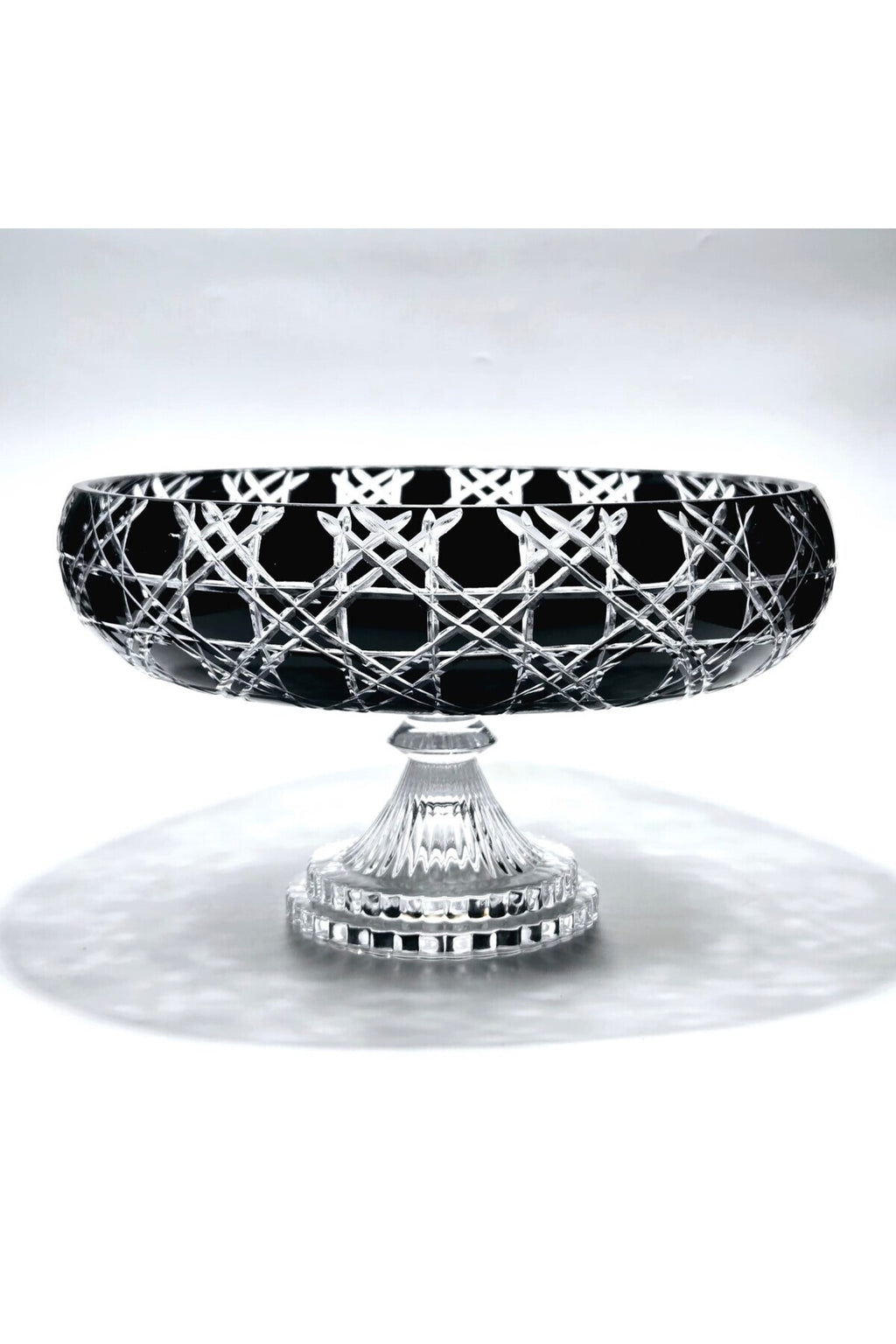 El Yapımı Kristal Dekoratif 28cm Kristal Petek Sofra Sunum Kasesi