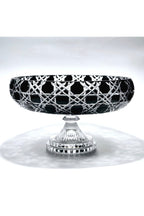 El Yapımı Kristal Dekoratif 28cm Kristal Petek Sofra Sunum Kasesi