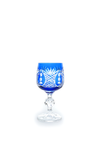 El Yapımı Kristal Dekoratif Bohemia Kristal 6 Parça Ananas Desenli Kristal Ayaklı Bardak 150ml