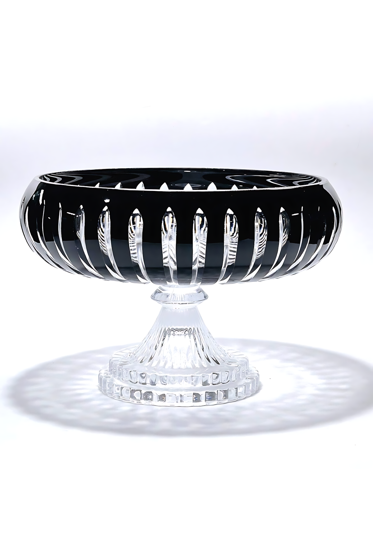 El Yapımı Kristal Dekoratif 28cm Kesme Kristal Vertical El İşçiliği Büyük Kase /sunumluk