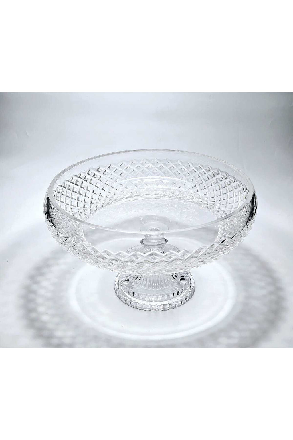 El Yapımı Kristal Dekoratif 28cm Karizma Ayaklı Meyvelik Sunumluk Lüks Kesme Kristal