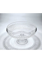 El Yapımı Kristal Dekoratif 28cm Karizma Ayaklı Meyvelik Sunumluk Lüks Kesme Kristal