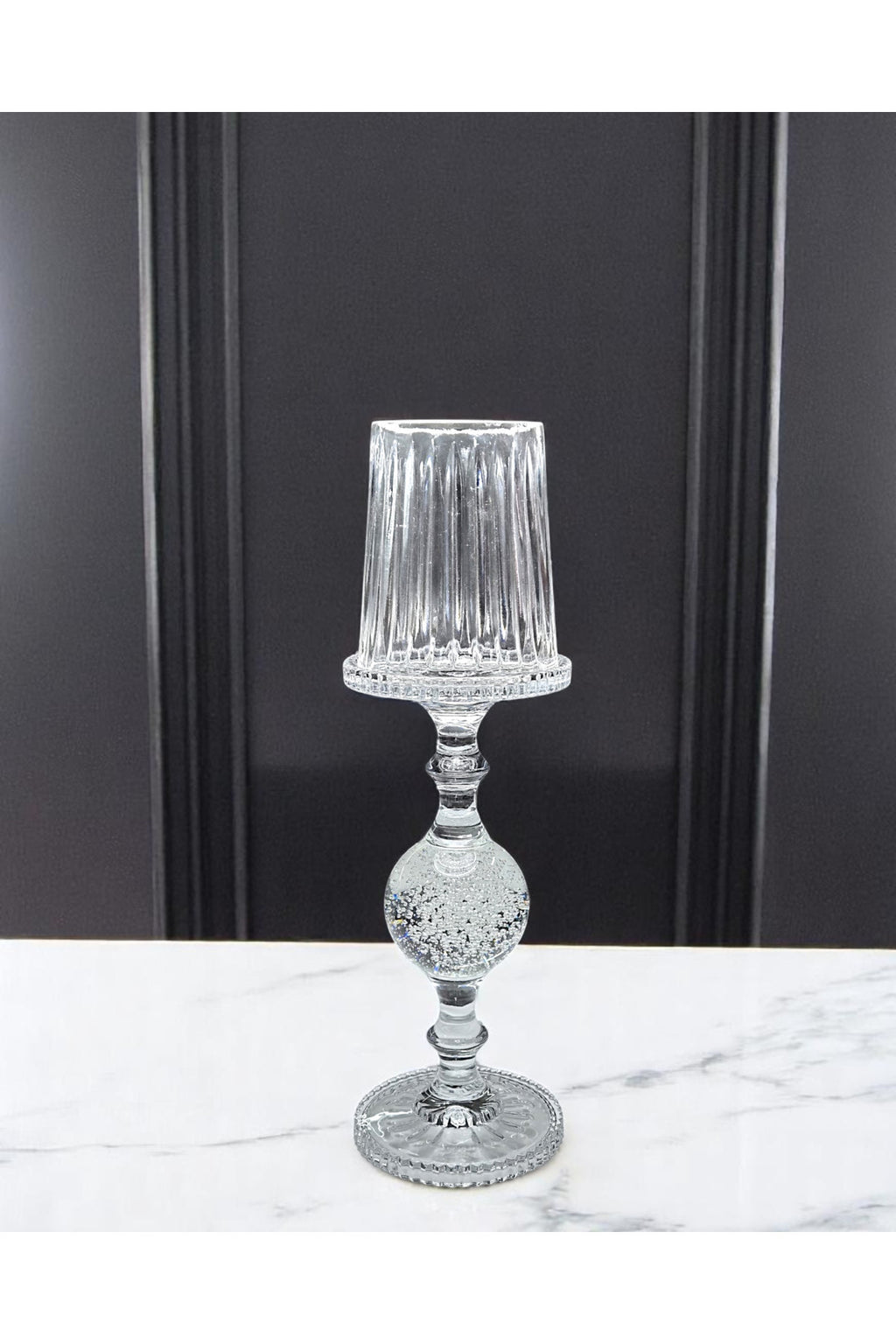 El Yapımı Kristal Dekoratif Vintage Mumluk 1 Adet