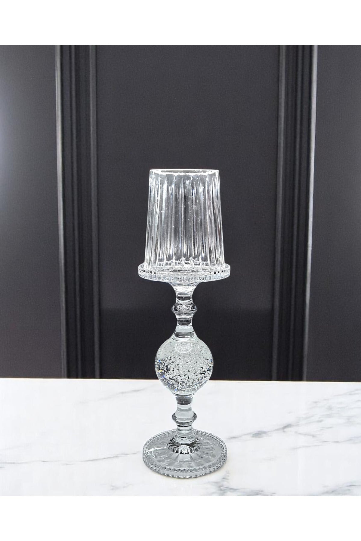 El Yapımı Kristal Dekoratif Vintage Mumluk 1 Adet