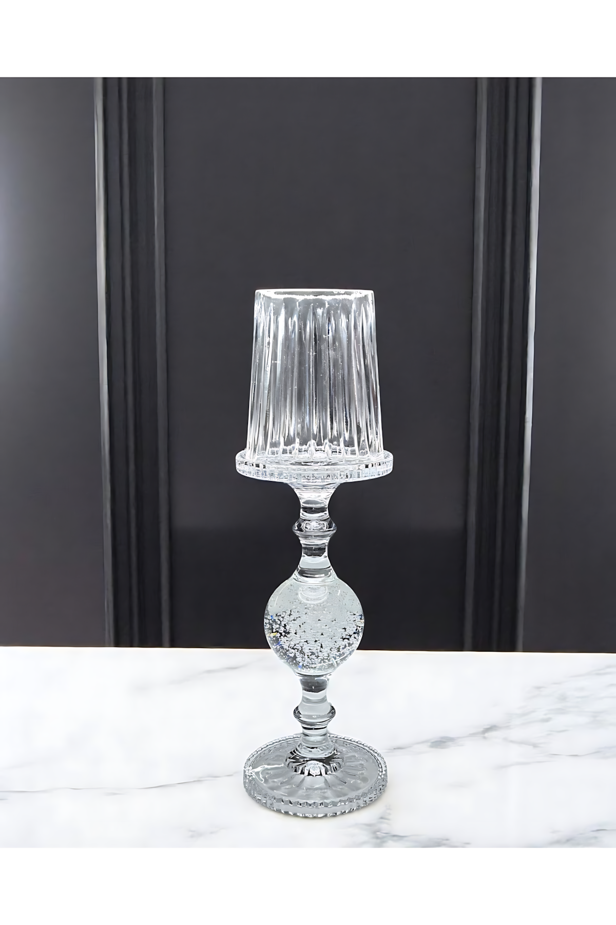 El Yapımı Kristal Dekoratif Vintage Mumluk 1 Adet