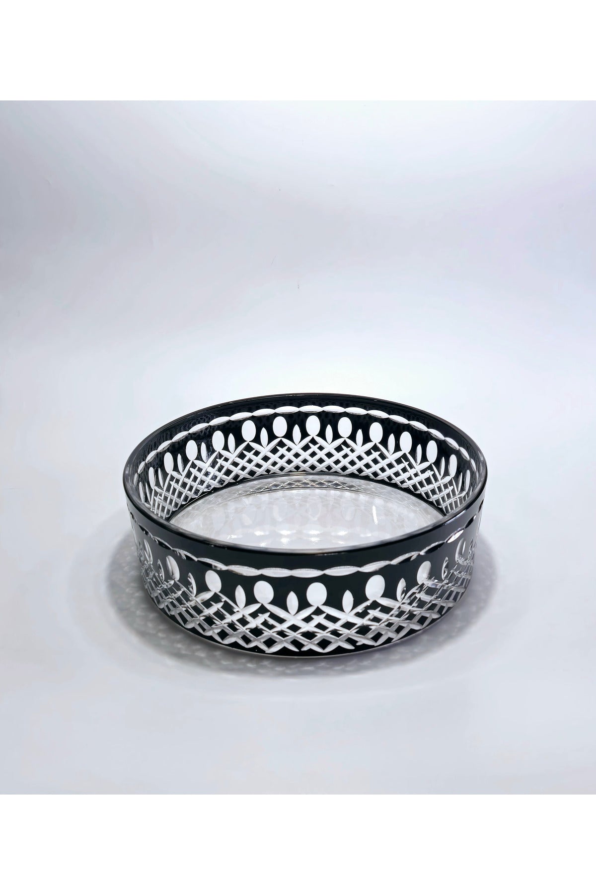 El Yapımı Kristal Dekoratif 25-19 Cm Meyvelik Sunumluk City
