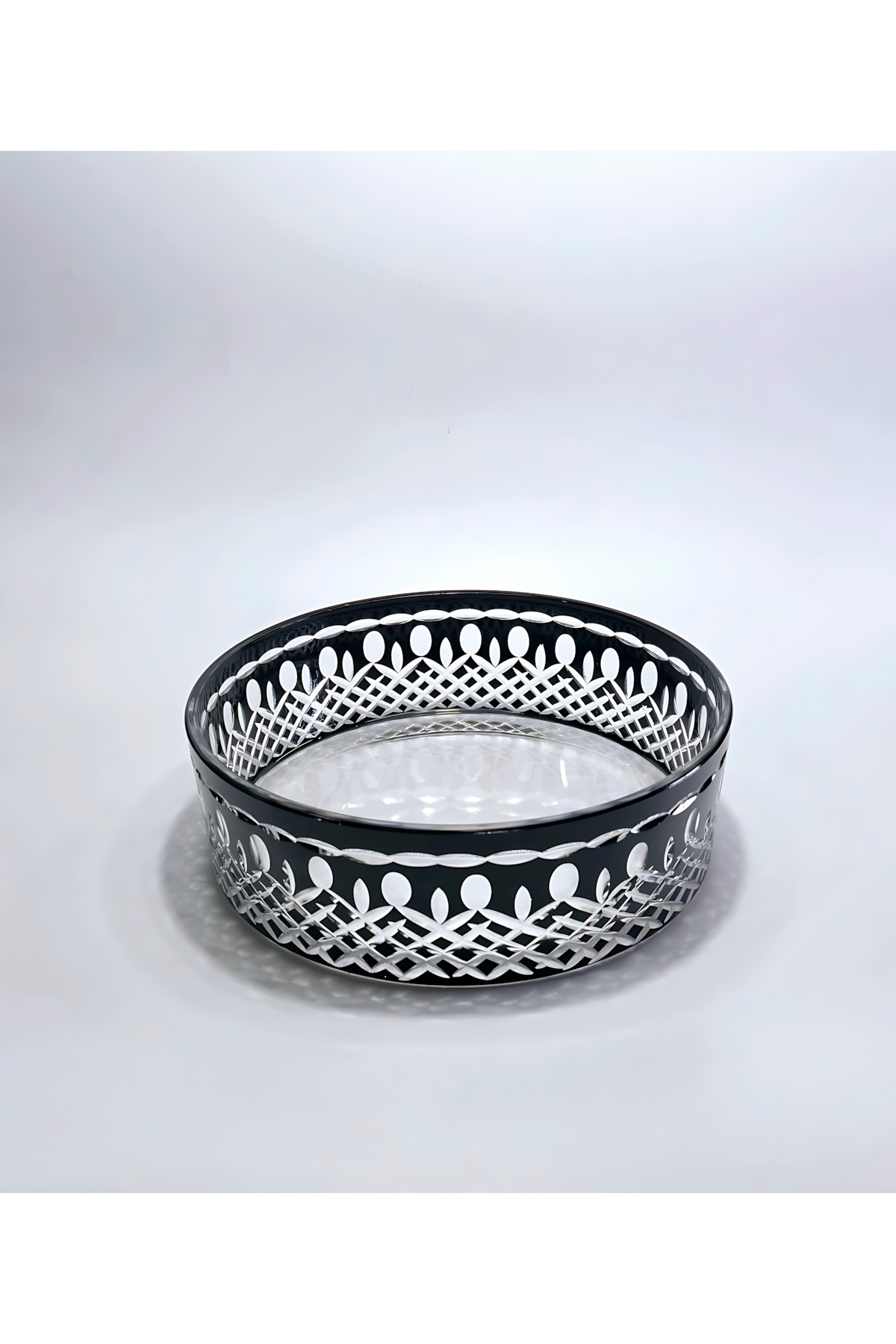 El Yapımı Kristal Dekoratif 25-19 Cm Meyvelik Sunumluk City