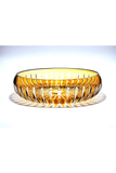 El Yapımı Kristal Dekoratif 28 Cm Amber Sofra Sunum Kasesi