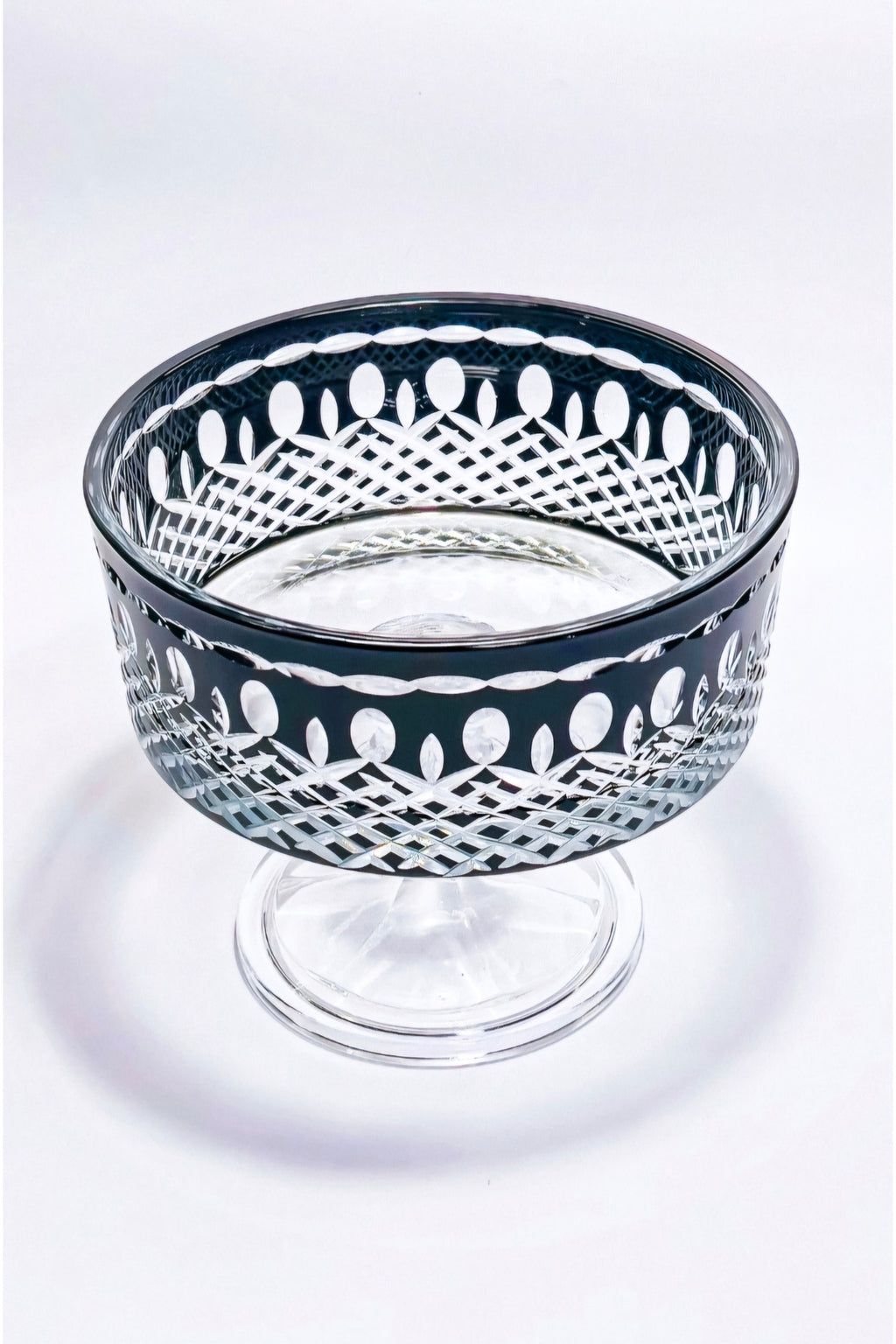 El Yapımı Kristal Dekoratif 19cm Ayaklı Meyvelik Sunumluk City