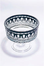 El Yapımı Kristal Dekoratif 19cm Ayaklı Meyvelik Sunumluk City