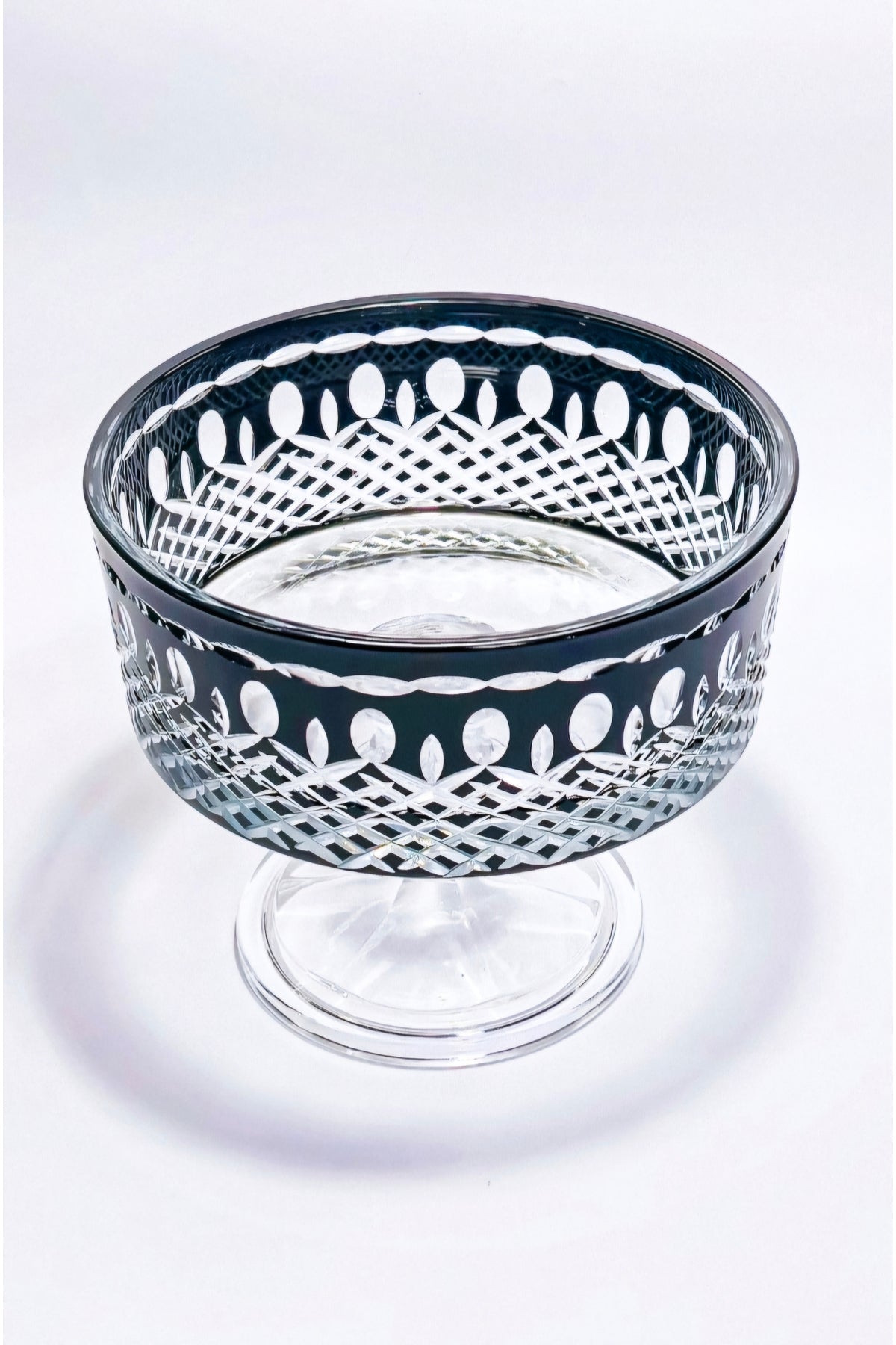 El Yapımı Kristal Dekoratif 19cm Ayaklı Meyvelik Sunumluk City