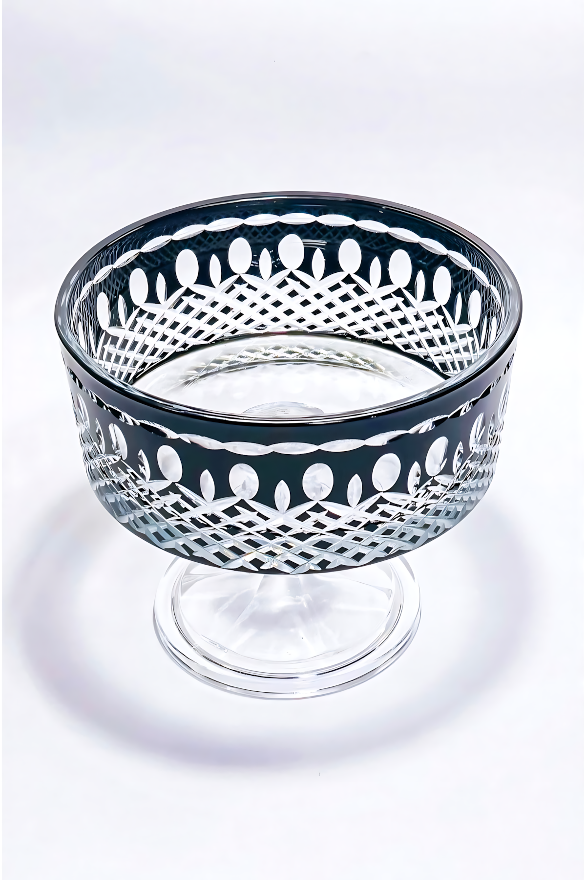 El Yapımı Kristal Dekoratif 19cm Ayaklı Meyvelik Sunumluk City