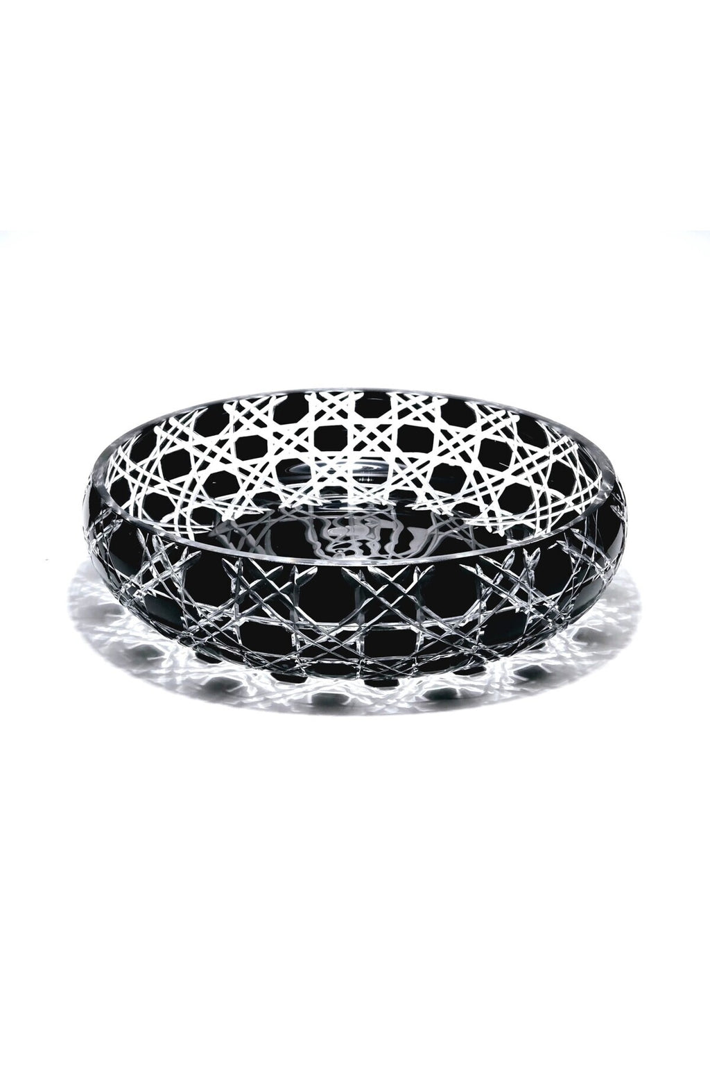 El Yapımı Kristal Dekoratif 28cm Kristal Petek Sofra Sunum Kasesi