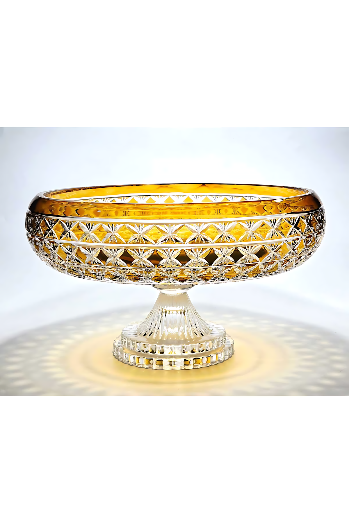El Yapımı Kristal Dekoratif Desenli 28 Cm Sunumluk Sofra Sunum Kasesi