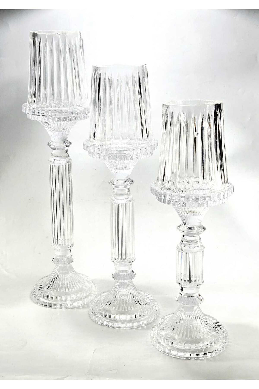 El Yapımı Kristal Dekoratif Mumluk Set 3'lü