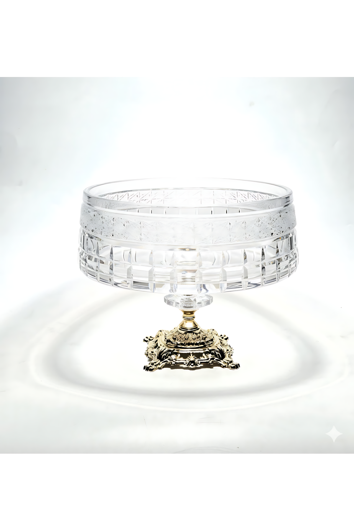 El Yapımı Kristal Dekoratif Merkür Büyük Kase Eternal Model Kesme Kristal El İşçiliği