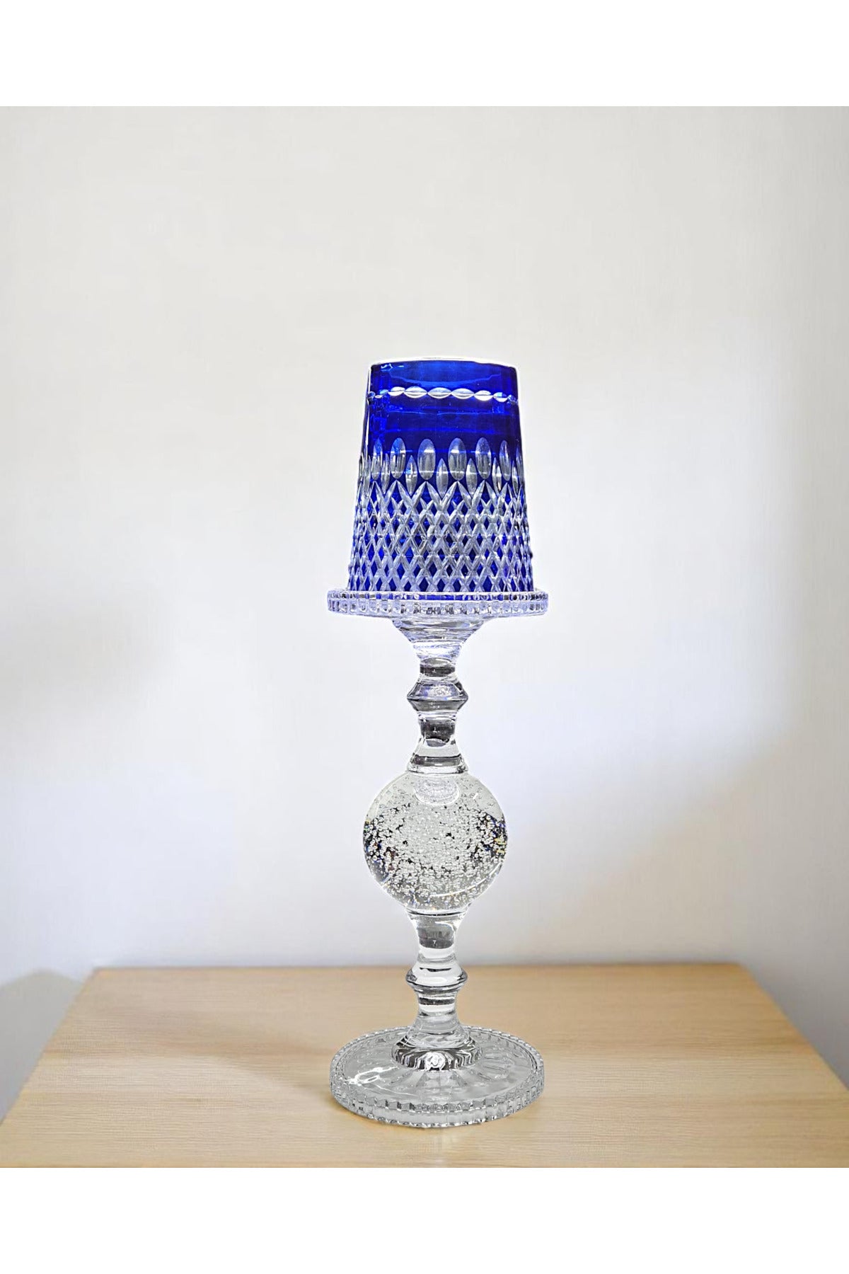 El Yapımı Kristal Dekoratif Vintage Mumluk 1 Adet