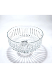 El Yapımı Kristal Dekoratif Sofra Kase Sunumluk Meyvelik 25cm Vertical Desen