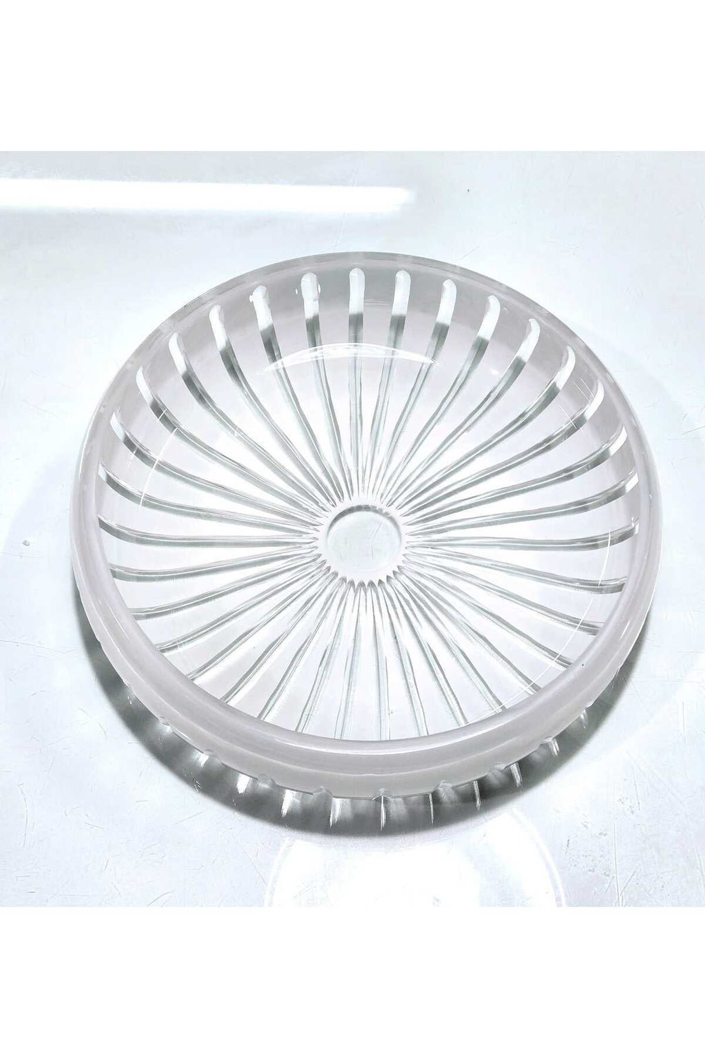 El Yapımı Kristal Dekoratif Vertical Desen 28 Cm Sunumluk Sofra Sunum Kasesi