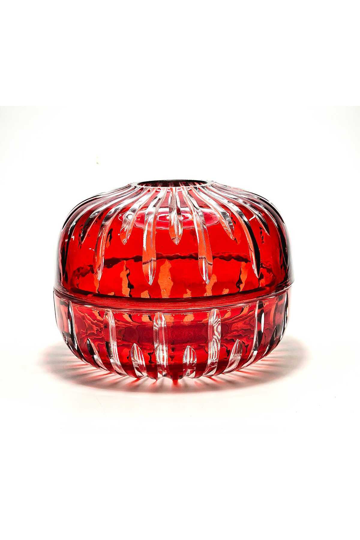El Yapımı Kristal Dekoratif Vicente Desenli Sunumluk Kapaklı Peçetelik Mumluk