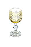 El Yapımı Kristal Dekoratif Bohemia Kristal Püskül Desenli Kristal Ayaklıkahve Yanı Lüks Bardak 150ml