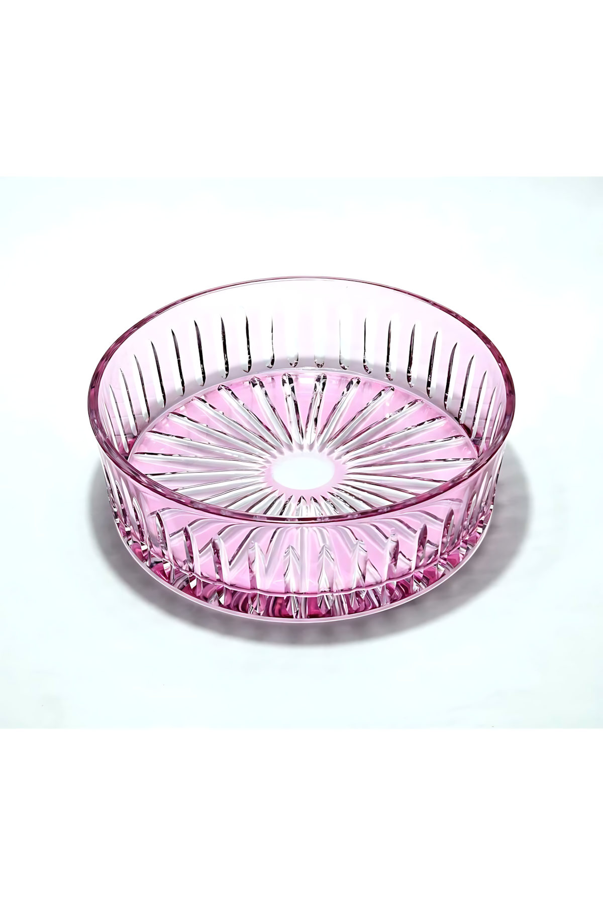 El Yapımı Kristal Dekoratif 25cm Kristal Kesme Sofra Kasesi Meyvelik 25cm