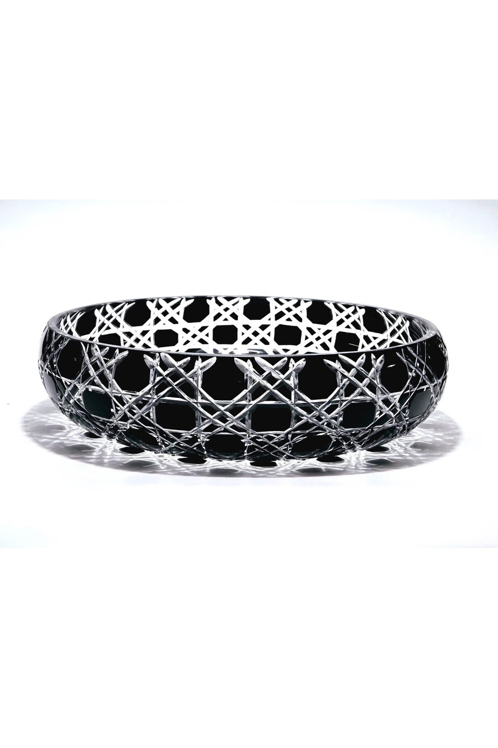 El Yapımı Kristal Dekoratif 28cm Kristal Petek Sofra Sunum Kasesi