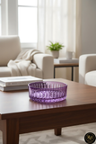 El Yapımı Kristal Dekoratif 25cm Kristal Kesme Sofra Kasesi Meyvelik 25cm