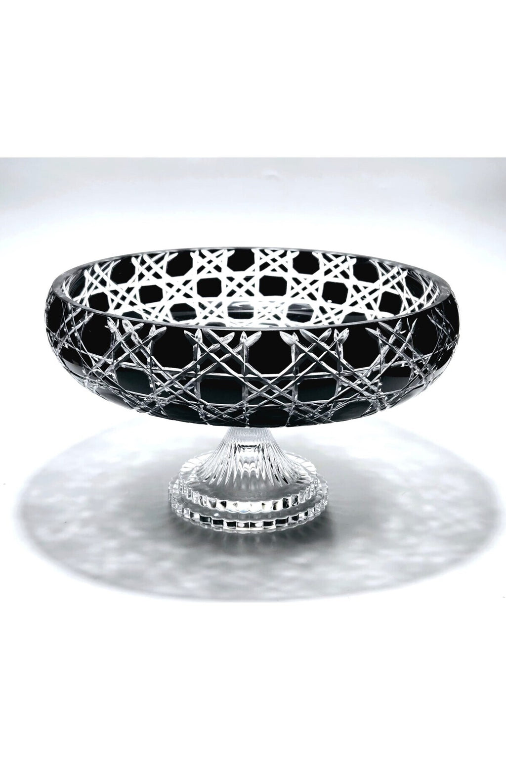 El Yapımı Kristal Dekoratif 28cm Kristal Petek Sofra Sunum Kasesi