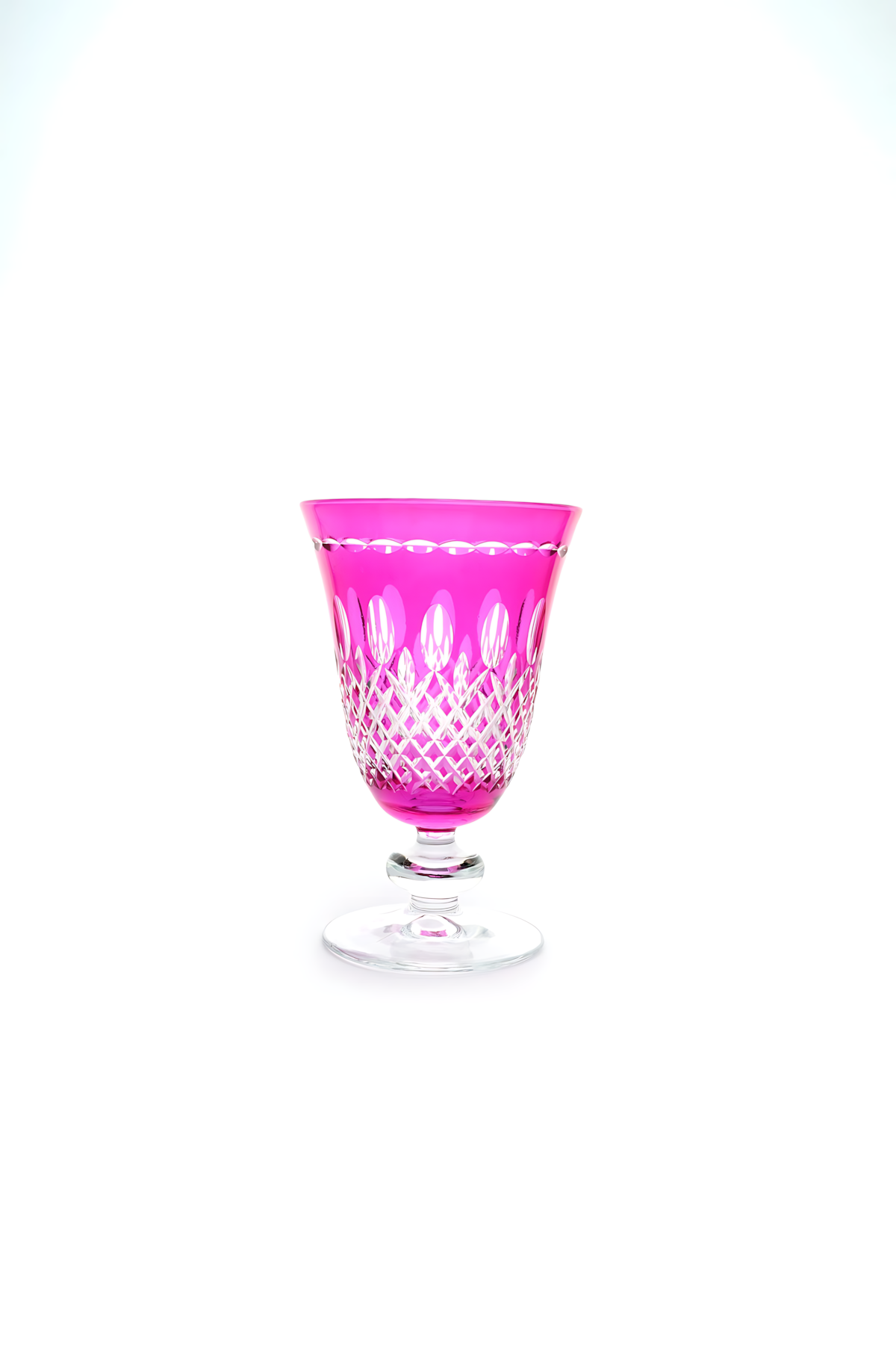 El Yapımı Kristal Dekoratif Royal Renkli Lüks Ayaklı Meşrubat 280ml Yemek Masası İçin Uygundur