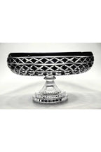 El Yapımı Kristal Dekoratif Bodrum Oval Desen 28 Cm Sunumluk Sofra Sunum Kasesi