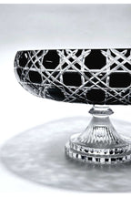 El Yapımı Kristal Dekoratif 28cm Kristal Petek Sofra Sunum Kasesi