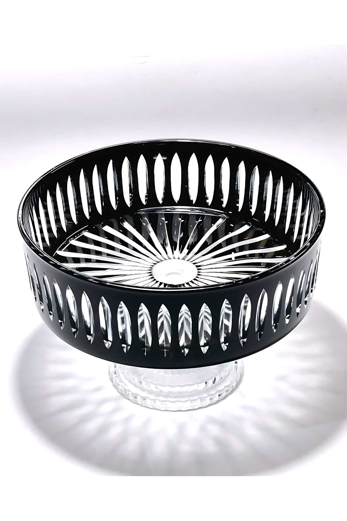 El Yapımı Kristal Dekoratif Sofra Kase Sunumluk Meyvelik 25cm