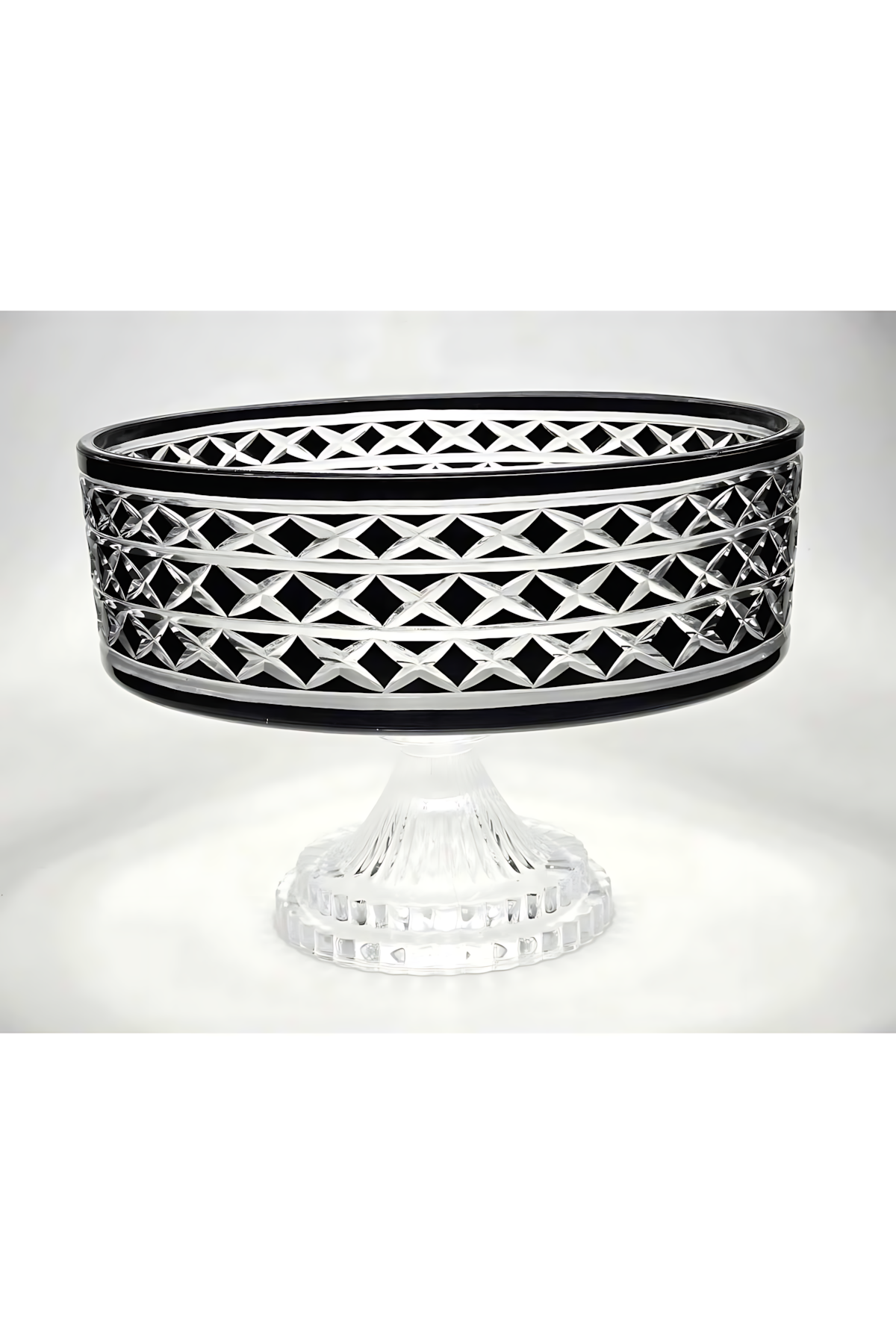 El Yapımı Kristal Dekoratif Bodrum Desen 28 Cm Sunumluk Sofra Sunum Kasesi
