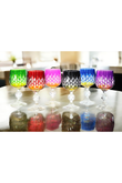 El Yapımı Kristal Dekoratif Bohemia Kristal Neon Damla Kahve Yanı Su Bardağı