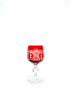 El Yapımı Kristal Dekoratif Bohemia Kristal 6 Parça Ananas Desenli Kristal Ayaklı Bardak 150ml