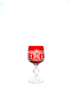 El Yapımı Kristal Dekoratif Bohemia Kristal 6 Parça Ananas Desenli Kristal Ayaklı Bardak 150ml