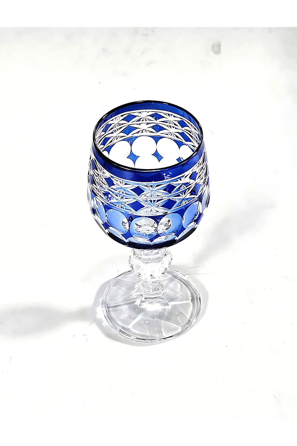 El Yapımı Kristal Dekoratif Bohemia Crystal Haven Desen Özel Tasarım Avangart Bardak Seti 6'lı